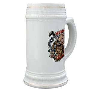   Drink Mug Cup) US Marines Semper Fi Devil Dog Smoking 
