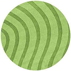 Green Waves Rug (6 Round)  