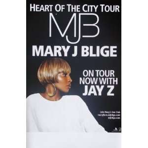 Mary J Blige   Heart Of The City Tour Poster   Rare   New   Mint   J 