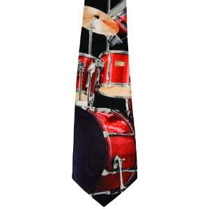  Steven Harris Tie   Red Drumset Musical Instruments