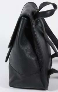 Vintage Coach Black Soft Leather Mini Backpack Daypack Drawstring Top 