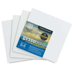  Ampersand Gessobords   6 x 6 (4 Pack), Thick Gessobord 