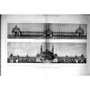 1877 Paris Exhibition Building Champs Mars Architecture  