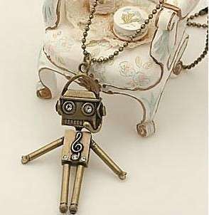 Fashion Ancient Style Robot Notes Necklaces Pendants  