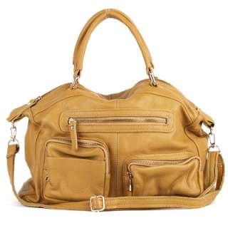NWT Genuine leather EDDIE satchel shoulder bag+strap  