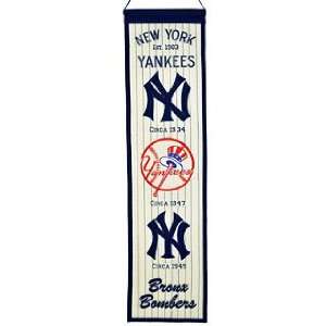 New York Yankees MLB Wool 8 X 32 Heritage Banner  Sports 