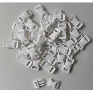  100   3/8 White Side Release Buckles 