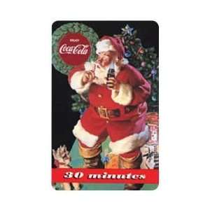 Cola Collectible Phone Card 30m Coca Cola 1995 Santa With Coke Bottle 