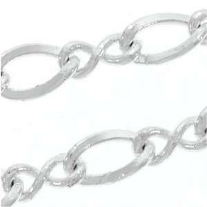  Silver Plated Figure Eight Chain 5mm Bulk By The Foot 