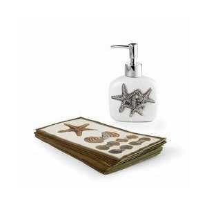   Starfish Soap Pump W/shell Guest Towel 12 By Mud Pie