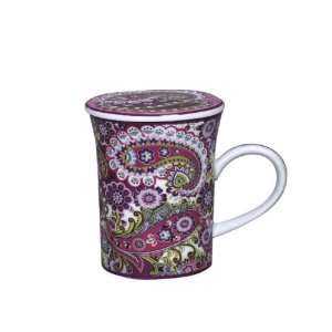 Vera Bradley Porcelain Covered Mug Very Berry Paisley