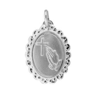  14K White Gold 1st Communion Medal Jewelry