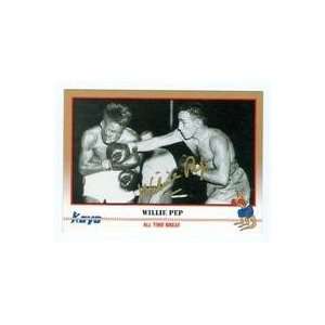Willie Pep autographed Boxing trading card  Sports 