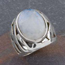 Sterling Silver Rainbow Moonstone Ring (Thailand)  