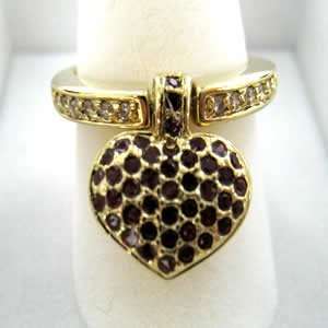 Jewelry   Change of Heart Gold Tone Ring SZ 9 Jewelry