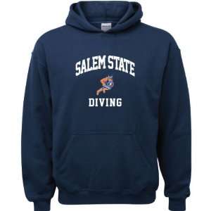  Salem State Vikings Navy Youth Diving Arch Hooded 