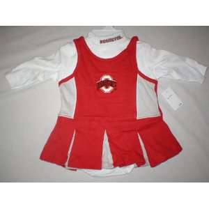  Ohio State Buckeyes Kid Athlete Baby L/S Cheerleader Dress 