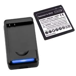 com Standard Li ion Battery + Battery Desktop Charger for HTC EVO 3D 