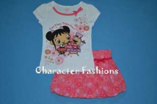 NI HAO KAI LAN Outfit Set Size 2T 3T 4T 5T Girls Shirt Skirt Skort 