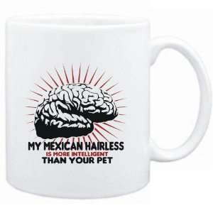  Mug White  MY Mexican Hairless IS MORE INTELLIGENT THAN 