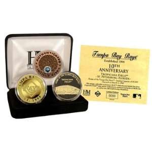 TAMPA BAY RAYS 24kt Gold and Infield Dirt 3 Coin Set  