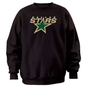  Dallas Stars Majestic Black Tek Patch Crewneck Sweatshirt 