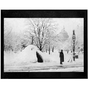  Blizzard of 1888,U.S. Capitol background,Washington, DC 