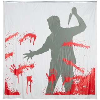 GEMMY PSYCHO SHOWER CURTAIN BLOODY KNIFE MUSIC PROP NEW  
