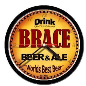  BRACE beer and ale cerveza wall clock 