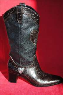 Brighton Toby leather western cowboy boots Size 8 M W