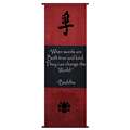 Cotton Truth Symbol and Buddha Quote Scroll (Indonesia)
