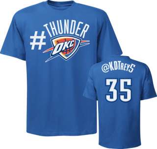 Kevin Durant Oklahoma City Thunder NBA Twitter Name & Number T Shirt 