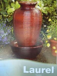   Round Vase Fountain indoor / outdoor Laurel 30H self contained  