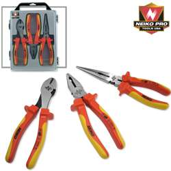 3pc Insulated Pliers Set Electrical Grade 1000 volt NEW  