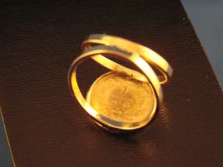 1859 ONE DOLLAR GOLD COIN 14 KT RING 5.2 GRAMS   
