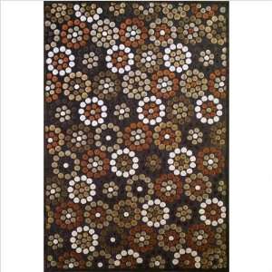  Karma Dots Brown Contemporary Rug Size 51 x 73