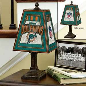  Miami Dolphins Art Glass Table Lamp