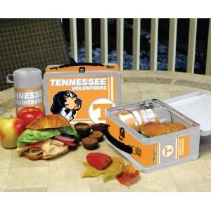 TENNESSEE VOLUNTEERS Team Logo Tin Metal LUNCH BOX & THERMOS (7 x 8 1 