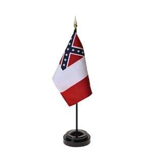  3rd National Confederate Flag 4x6 Inch Mounted E Gloss 