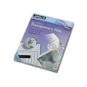  Apollo Transparency Film for Laser Printers, Letter, Clear 