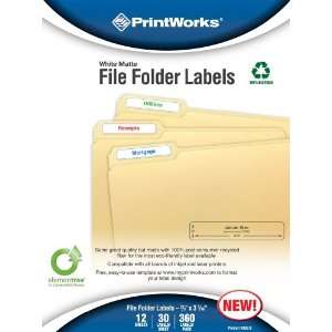   , 100% Recycled, 12 Sheets, 360 Labels/Box, (00679)