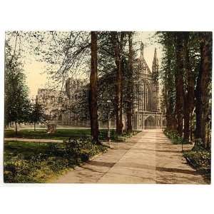   Reprint of Cathedral and avenue, Winchester, England