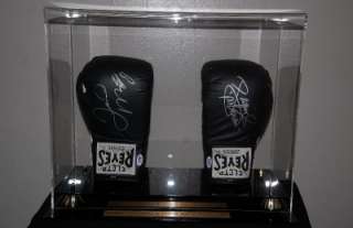 FLOYD MAYWEATHER MANNY PACQUIAO SIGNED BOXING GLOVES PSA/DNA CLETO 