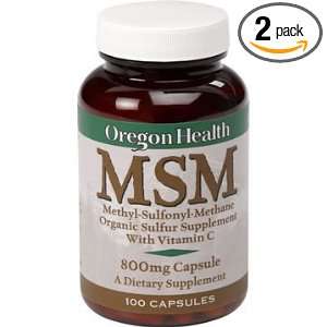 Oregon Health MSM 800 Mg 100 Capsules Twin Pack Health 