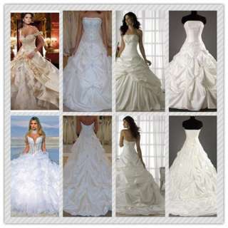 Freeshipping Pricess A line Custom Wedding Dresses Bridal Gown 6Size 