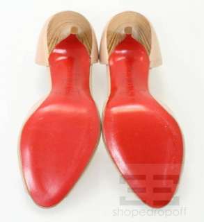 Christian Louboutin Dusty Rose Patent Leather Peep Toe DOrsay Heels 