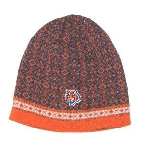   Bengals NFL Reebok Jacquard Pattern Knit Beanie Hat