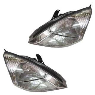  2000 2002 Ford Focus LED Halo Projector Headlights (Black 