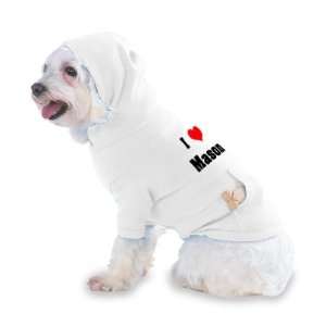  I Love/Heart Mason Hooded T Shirt for Dog or Cat LARGE 
