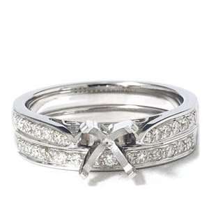 Pompeii3 Inc. .30CT VS Diamond Semi Mount Engagement Ring Set Setting 